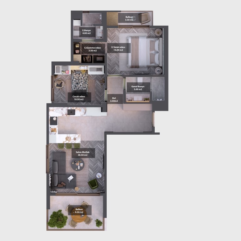 Premium project in the Teje area, with 1+1, 2+1, 3+1 apartments - Umbrella Group - Photo 24