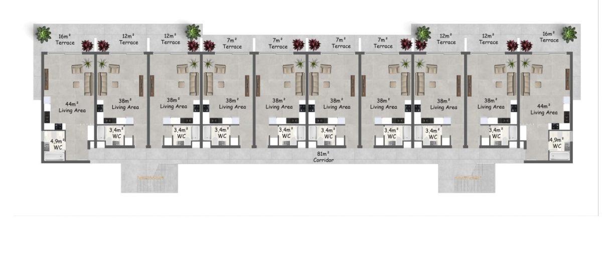 New modern project in Northern Cyprus, located 350 m from the sea, Esentep - Umbrella Group - Photo 20