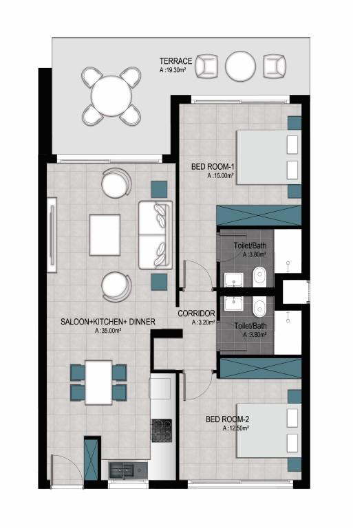 New design of villas and apartments in Northern Cyprus with sea view, Esentepe area - Umbrella Group - Photo 14