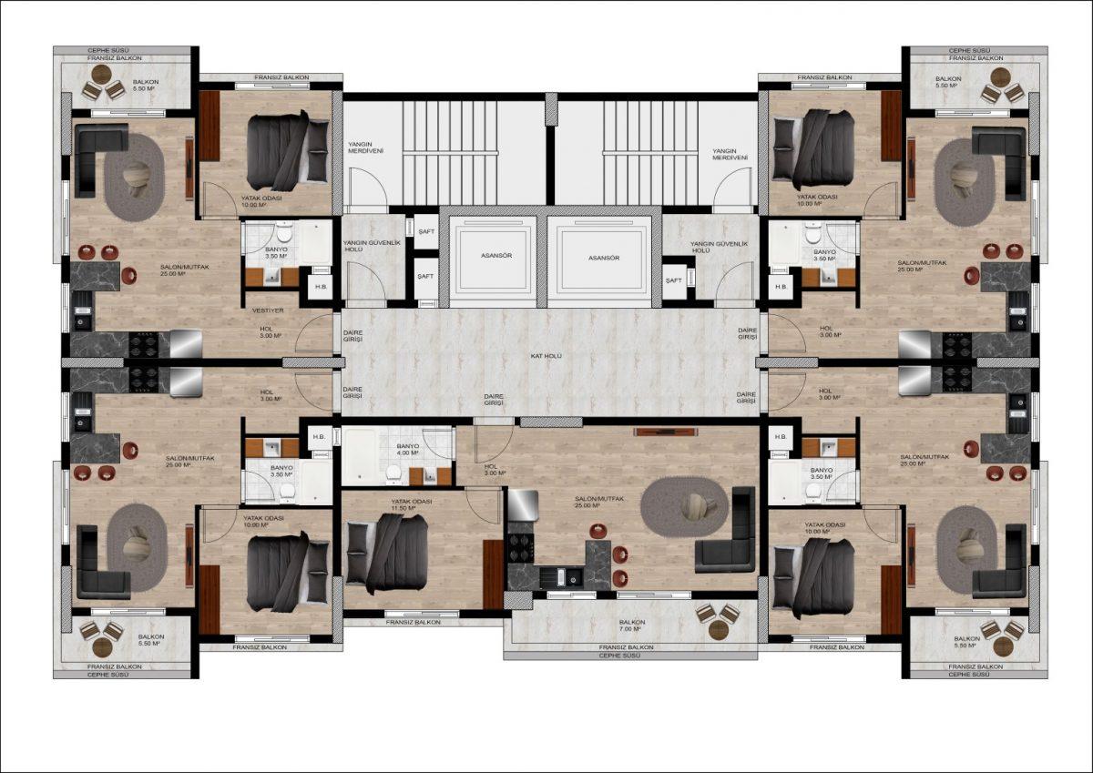 Cosy residential complex in the city of Mersin, Arpach Bahshish district - Umbrella Group - Photo 17
