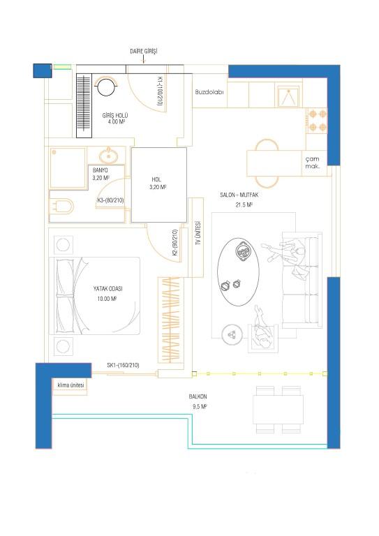 Cozy residential complex in Mersin, Chesmeley district, 100 m from the sea - Umbrella Group - Photo 31