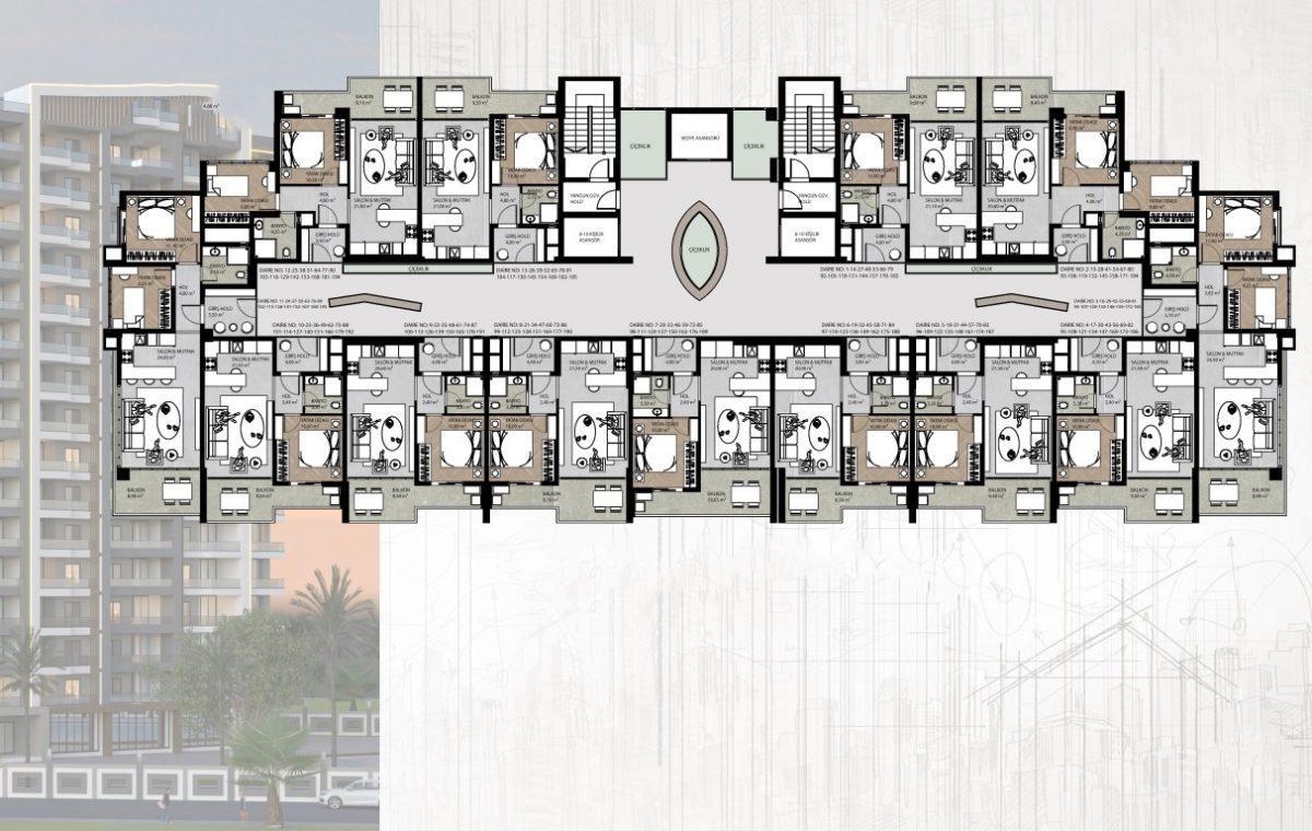 Cozy residential complex in Mersin, Chesmeley district, 100 m from the sea - Umbrella Group - Photo 30