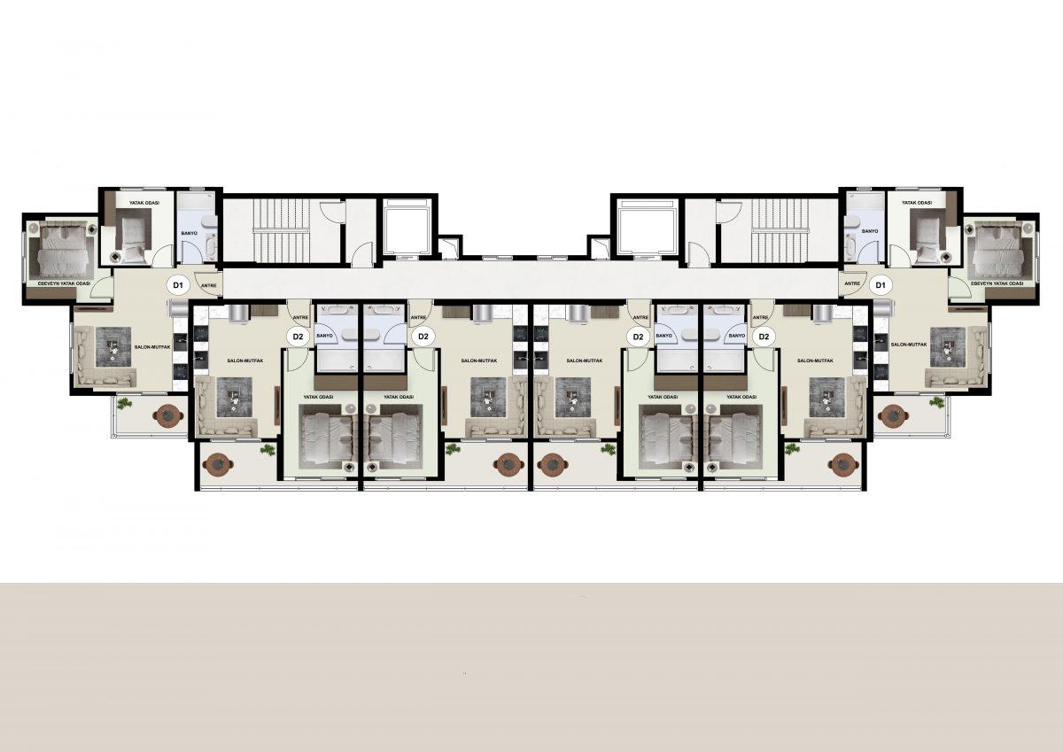 Modern project with 1+1 and 2+1 apartments in Mersin - Umbrella Group - Photo 37