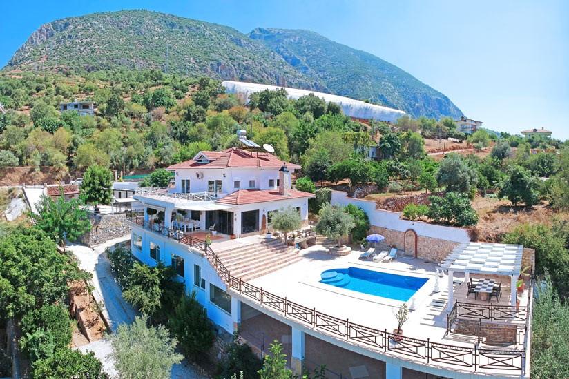 Spacious villa in Alanya with 7+3 apartments with sea and city views, Kestel - Umbrella Group