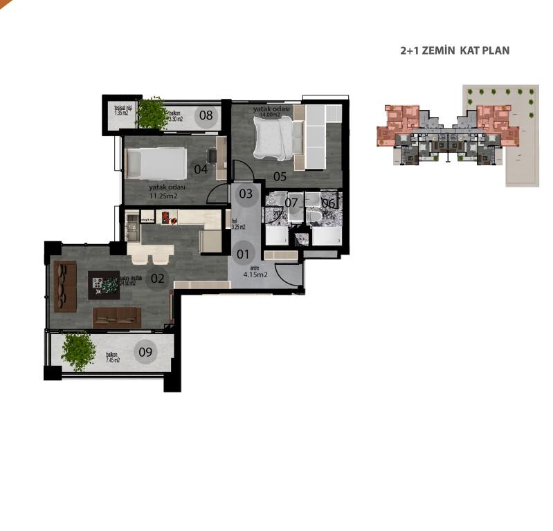 Cosy residential complex in Mersin, with a beautiful view of the city - Umbrella Group - Photo 23