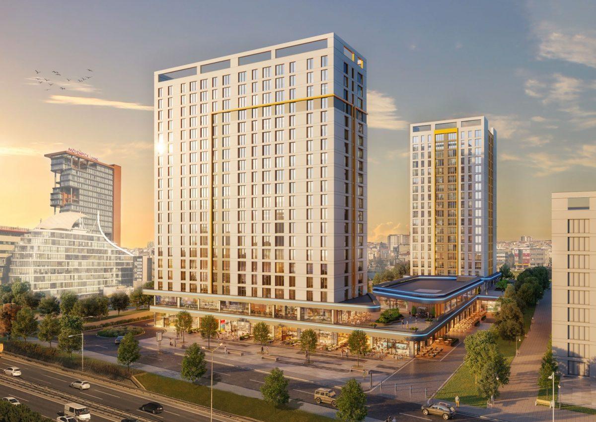 High-rise residential complex with a beautiful view of the city in the Bagdzhylar district - Umbrella Group