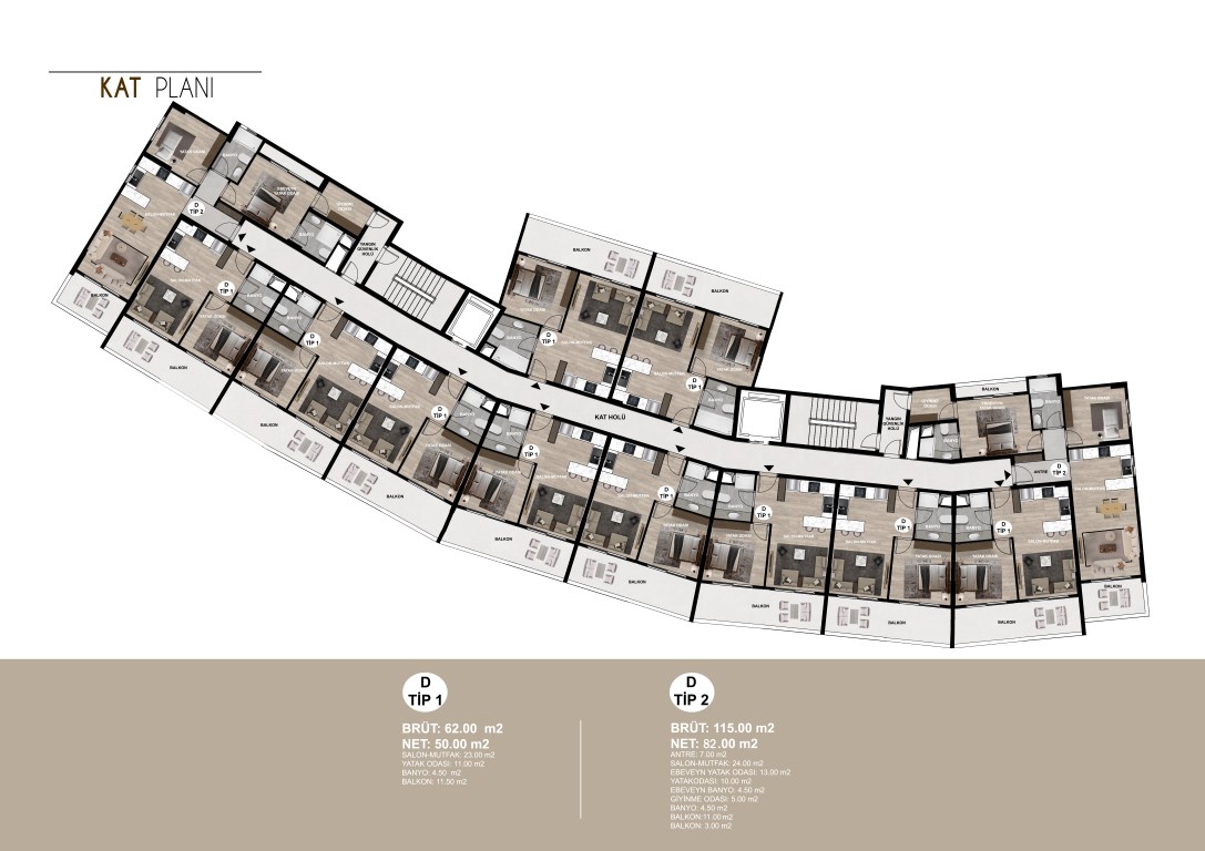 Investment residential complex 400 m from the sea in Mersin, Tomyuk district - Umbrella Group - Photo 12