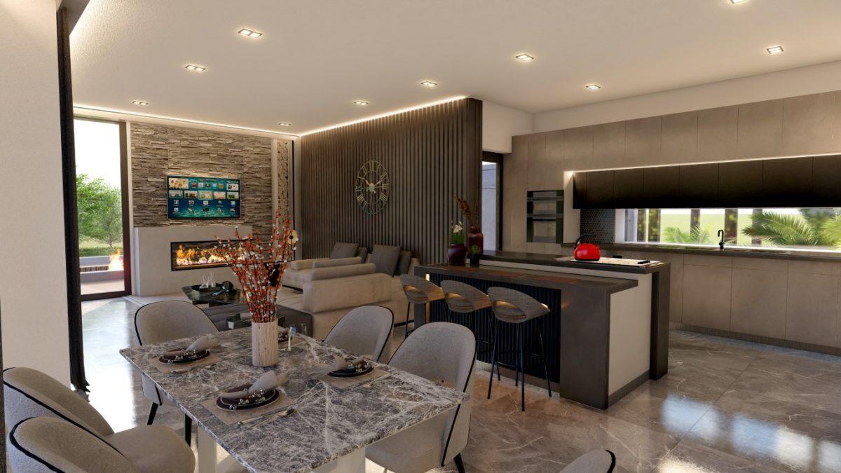 New design of villas in Northern Cyprus with sea and mountain views - Umbrella Group - Photo 9