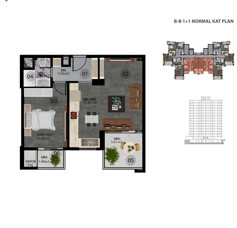 Cosy residential complex in Mersin, with a beautiful view of the city - Umbrella Group - Photo 24