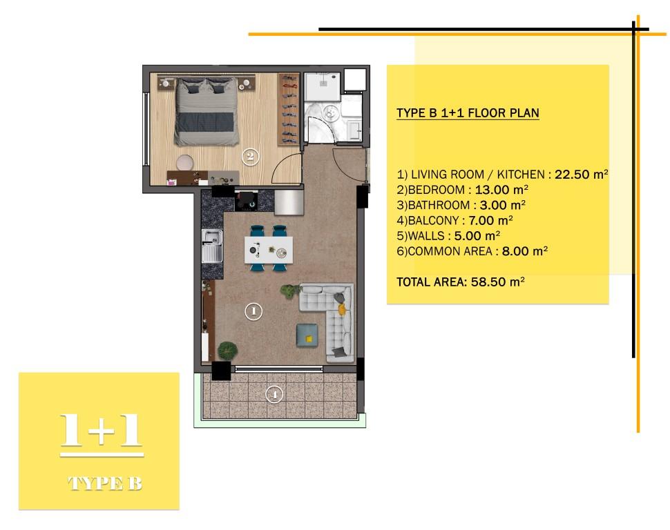 One bedroom apartment in the Mahmutlar area near the sea - Umbrella Group - Photo 23