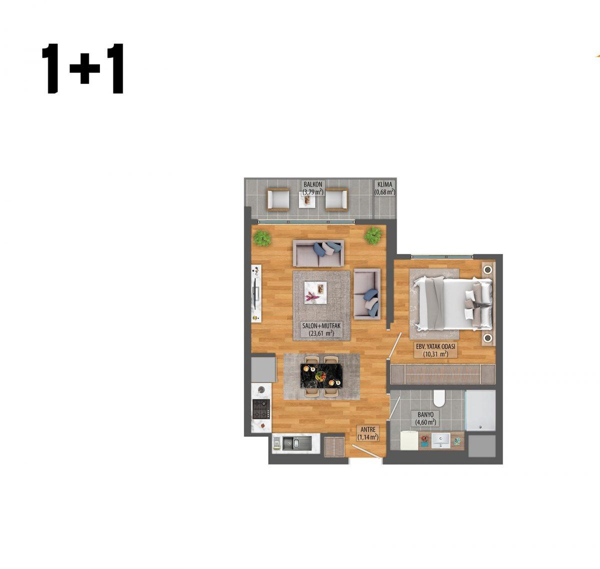 New project in Istanbul with spacious plans 1+1, 2+1 and 3+1 - Umbrella Group - Photo 7