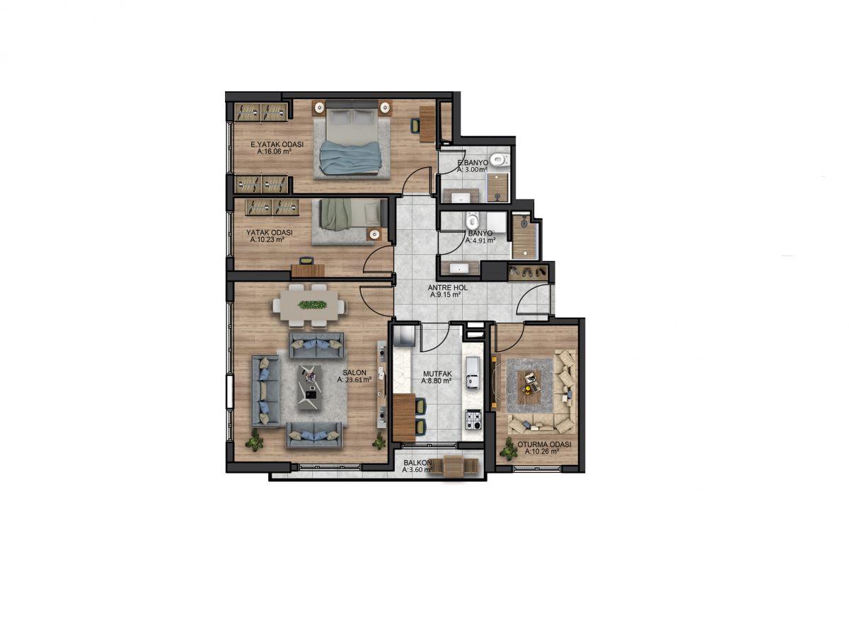 New modern project with 2+1 and 3+1 apartments in Istanbul - Umbrella Group - Photo 12