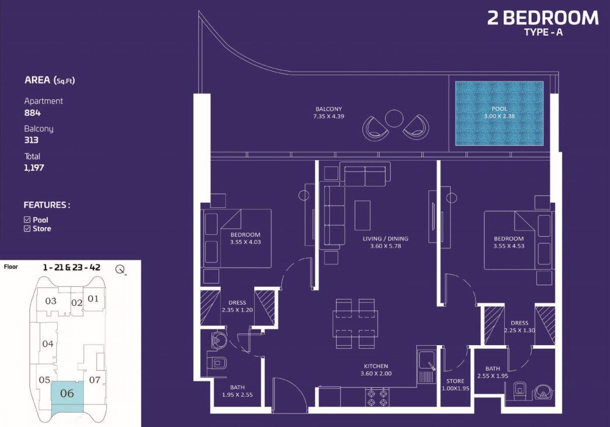 Danube Oceanz Tower 3 is located in the heart of Dubai Maritime City - Umbrella Group - Photo 7