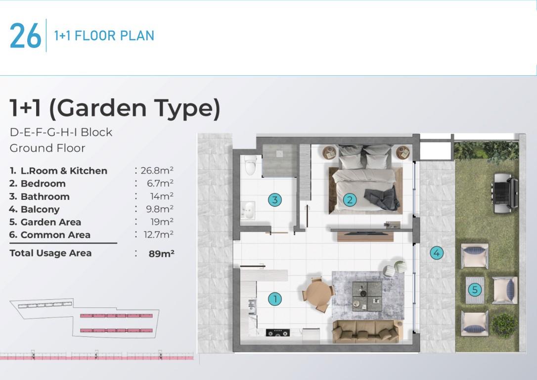 New complex in Northern Cyprus, with 1+0 and 1+1 apartments - Umbrella Group - Photo 22