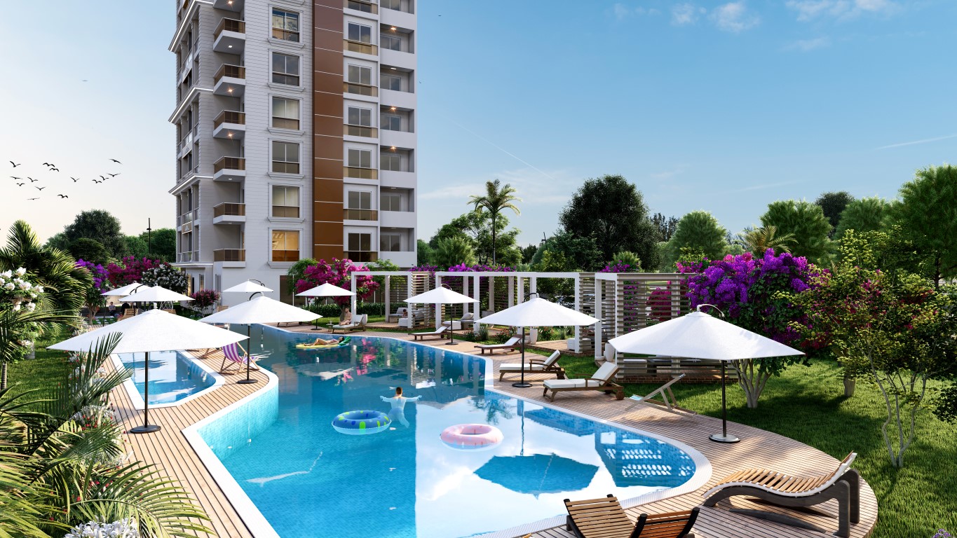 New cosy residential complex in Mersin, 1+1, 2+1 apartments - Umbrella Group - Photo 9