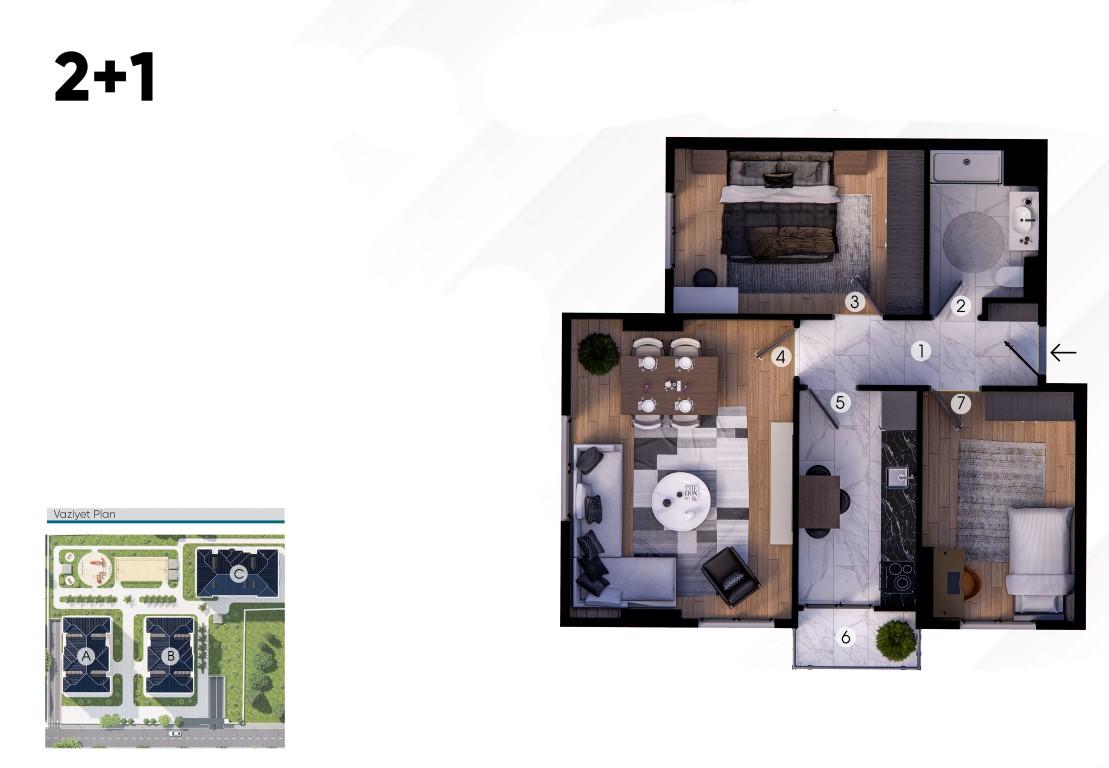 New project under construction in Istanbul, with 2+1 and 3+1 apartments - Umbrella Group - Photo 13