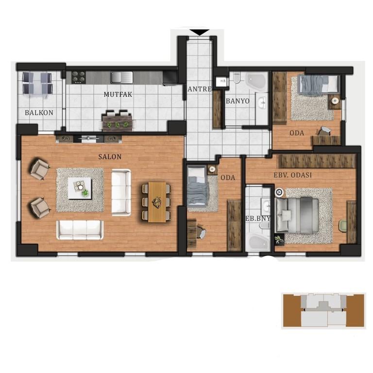 Apartment complex with 1+1, 2+1 and 3+1 apartments in Istanbul, Kartal district - Umbrella Group - Photo 14