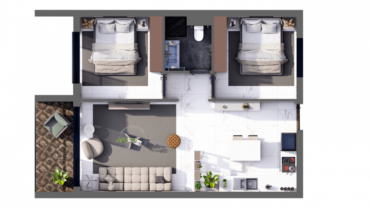 1+0 , 1+1 and 2+1 apartments in Northern Cyprus, 1000 m from the sea - Umbrella Group - Photo 15