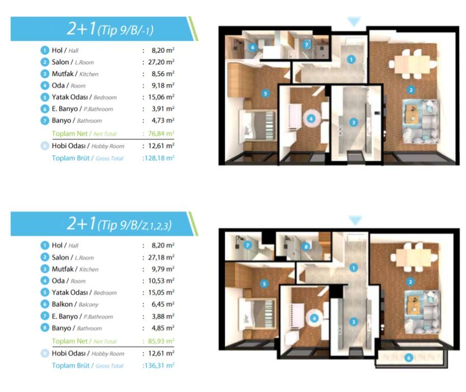 2+1 and 5+1 apartments in Yalova - Umbrella Group - Photo 18