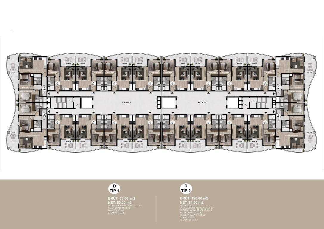 Residential complex under construction, with 1+1 and 2+1 apartments, Mersin - Umbrella Group - Photo 14