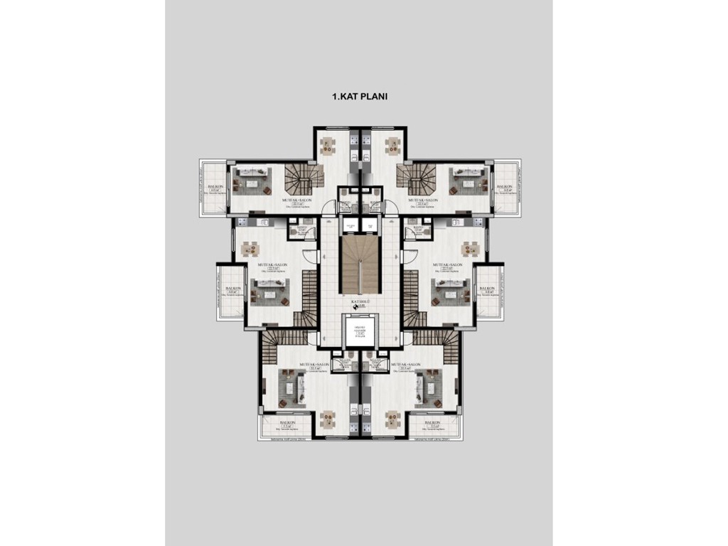 Duplex project with 2+2 apartments in Tepe - Umbrella Group - Photo 17