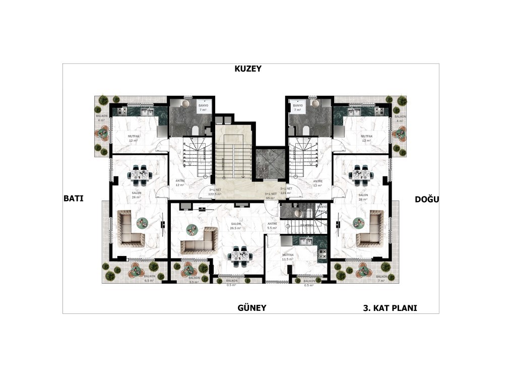 New residential complex in central Alanya - Umbrella Group - Photo 12