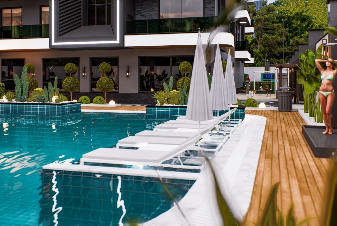 New residential complex with 1+1, 2+1 and 3+1 apartments in the center of Alanya - Umbrella Group - Photo 14