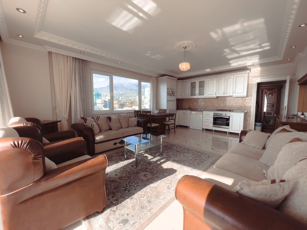 Furnished three bedroom apartment on the 7th floor and sea view, Mahmutlar - Umbrella Group