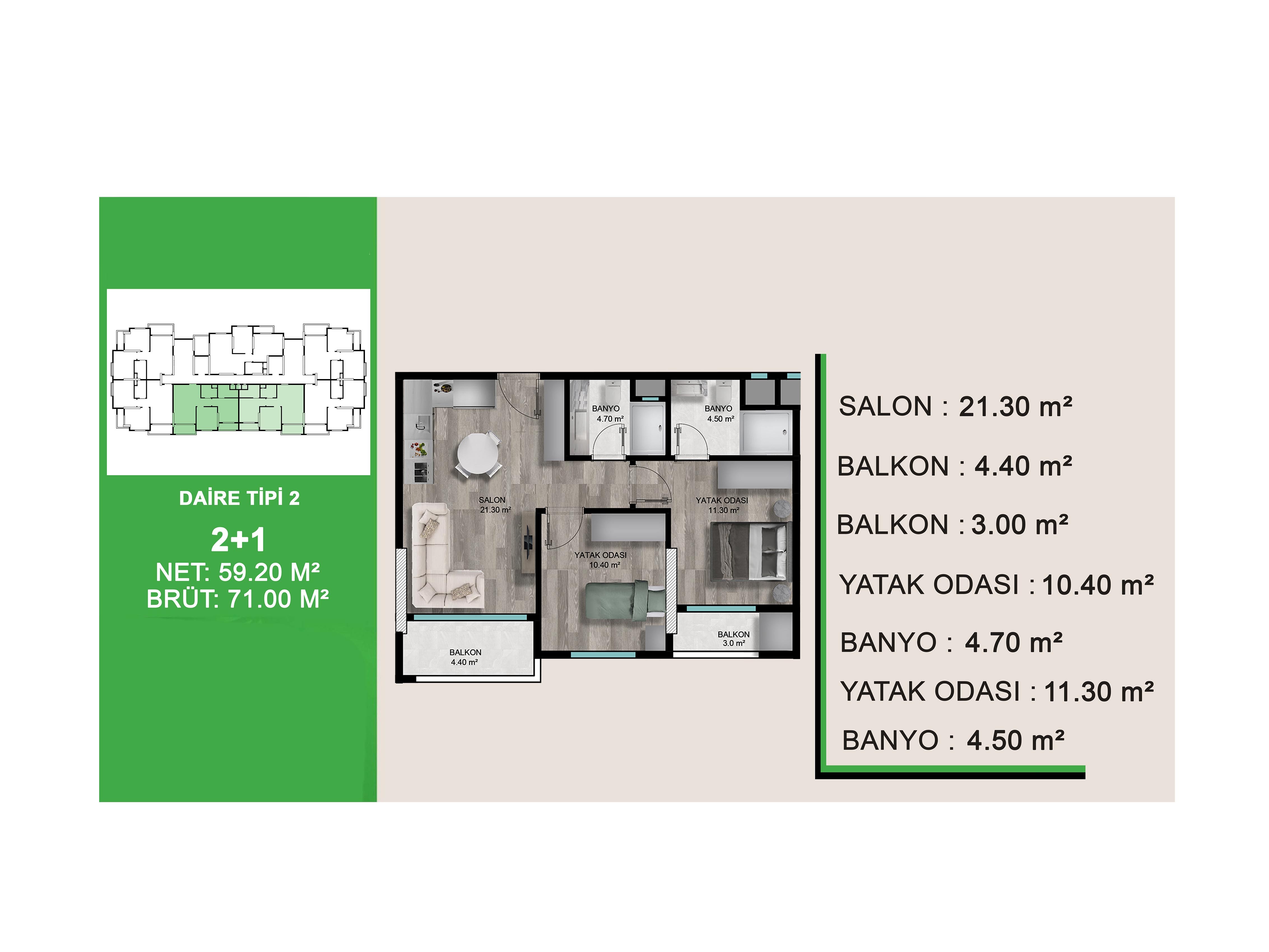 New residential complex with 1+1 and 2+1 apartments in Mezitli district - Umbrella Group - Photo 9