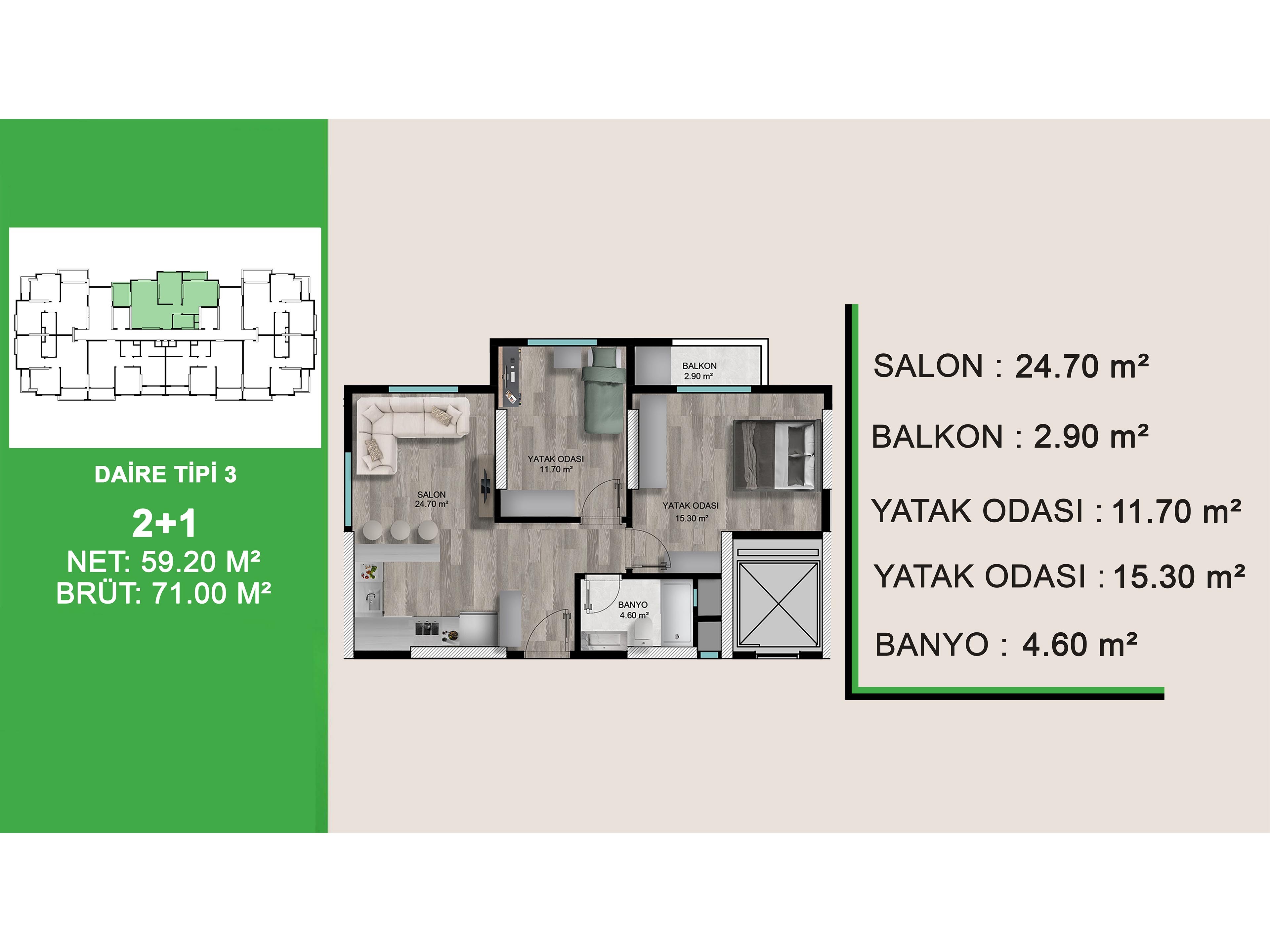 New residential complex with 1+1 and 2+1 apartments in Mezitli district - Umbrella Group - Photo 10