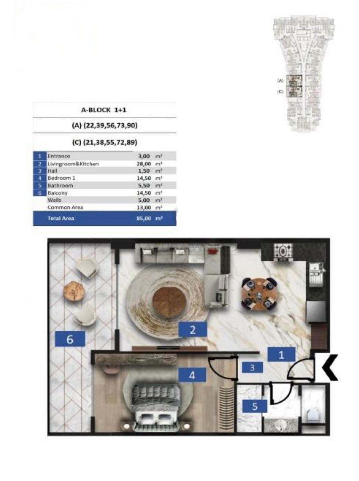 1+1 apartment in Türkler district - Umbrella Group - Photo 21