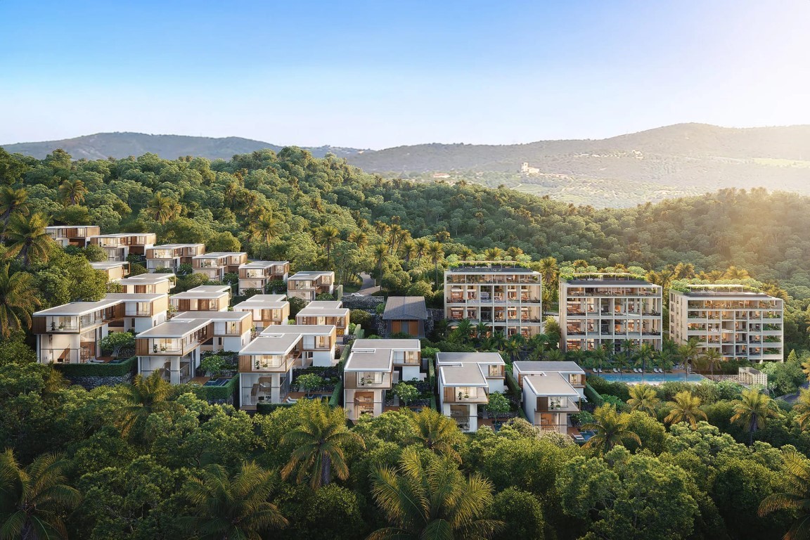 Elite residential complex Kiara Reserve Residences among tropical greenery (Phuket) - Umbrella Group