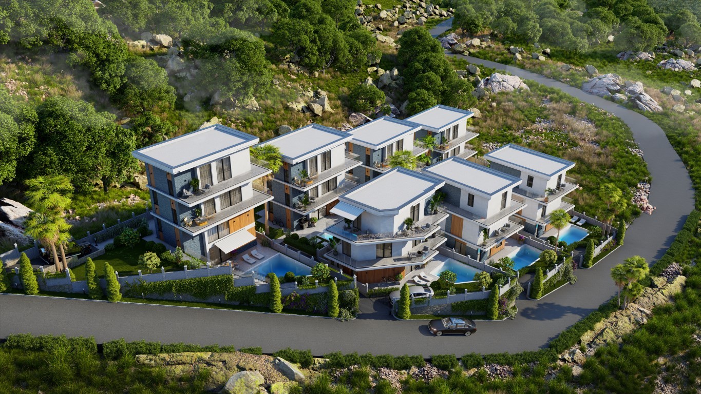 Complex of villas on the slopes of mountains, in the prestigious area of Bektaş - Umbrella Group