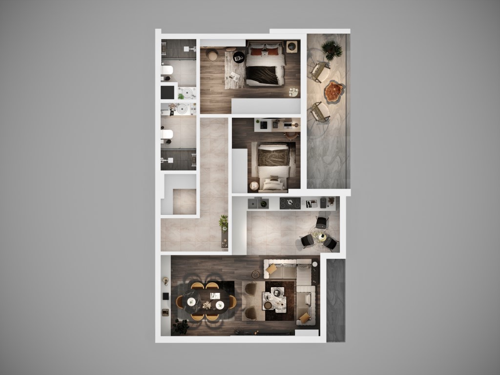Project of a modern residential complex in the city of Antalya by the developer - Umbrella Group - Photo 10