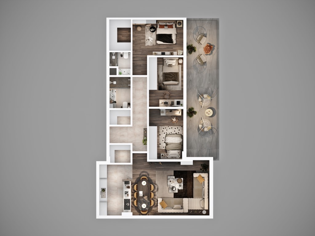 Project of a modern residential complex in the city of Antalya by the developer - Umbrella Group - Photo 11