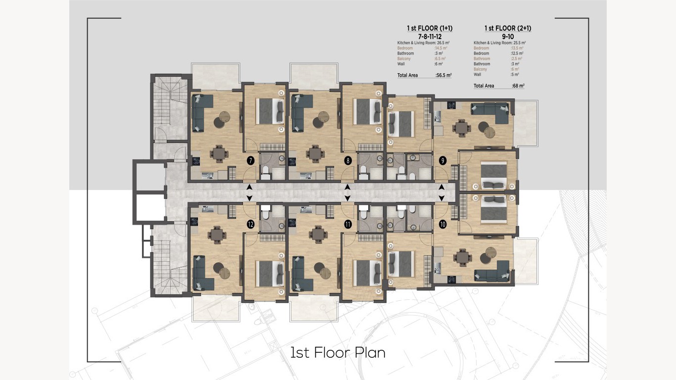 Luxury apartments in Mahmutlar with a rent up to 2 years and modern infrastructure - Umbrella Group - Photo 26