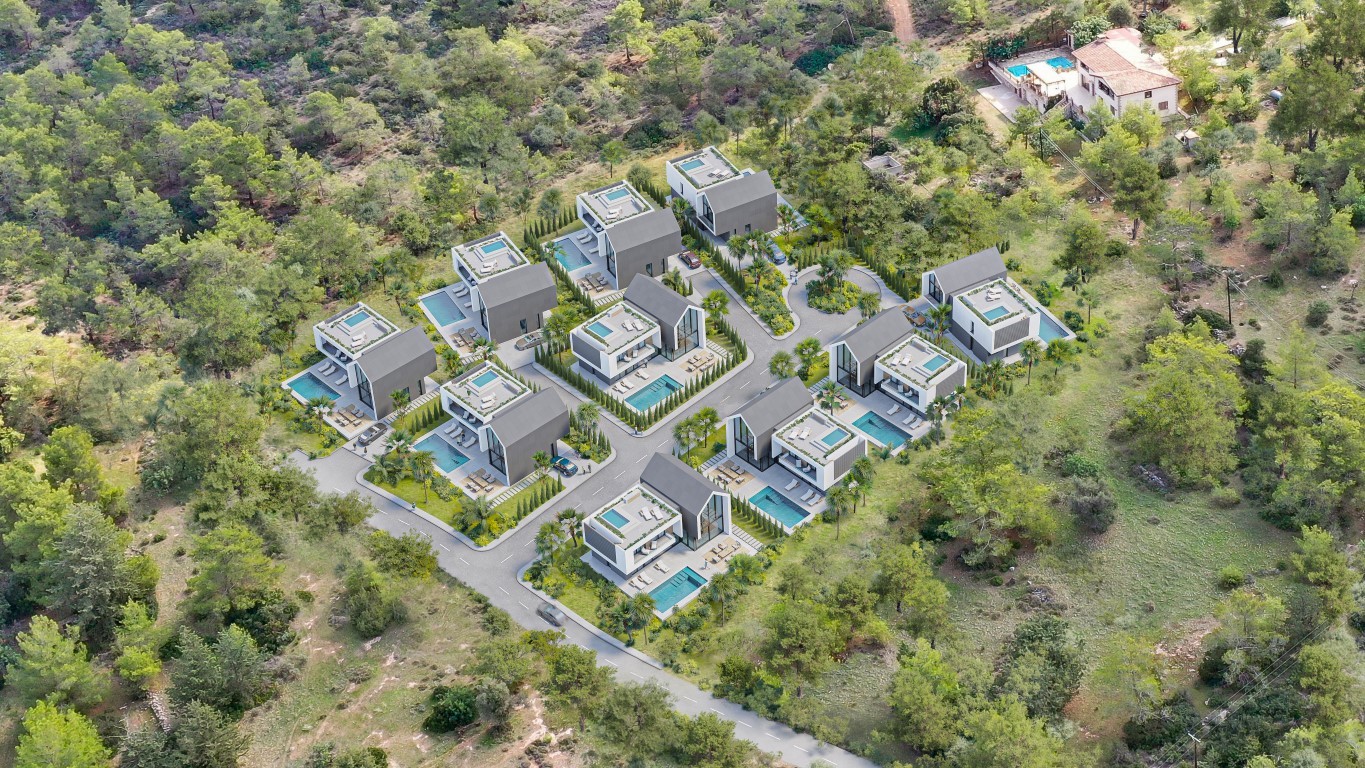Complex of villas in Esentepe with spacious terraces and heated pools surrounded by nature and mountains - Umbrella Group - Photo 2