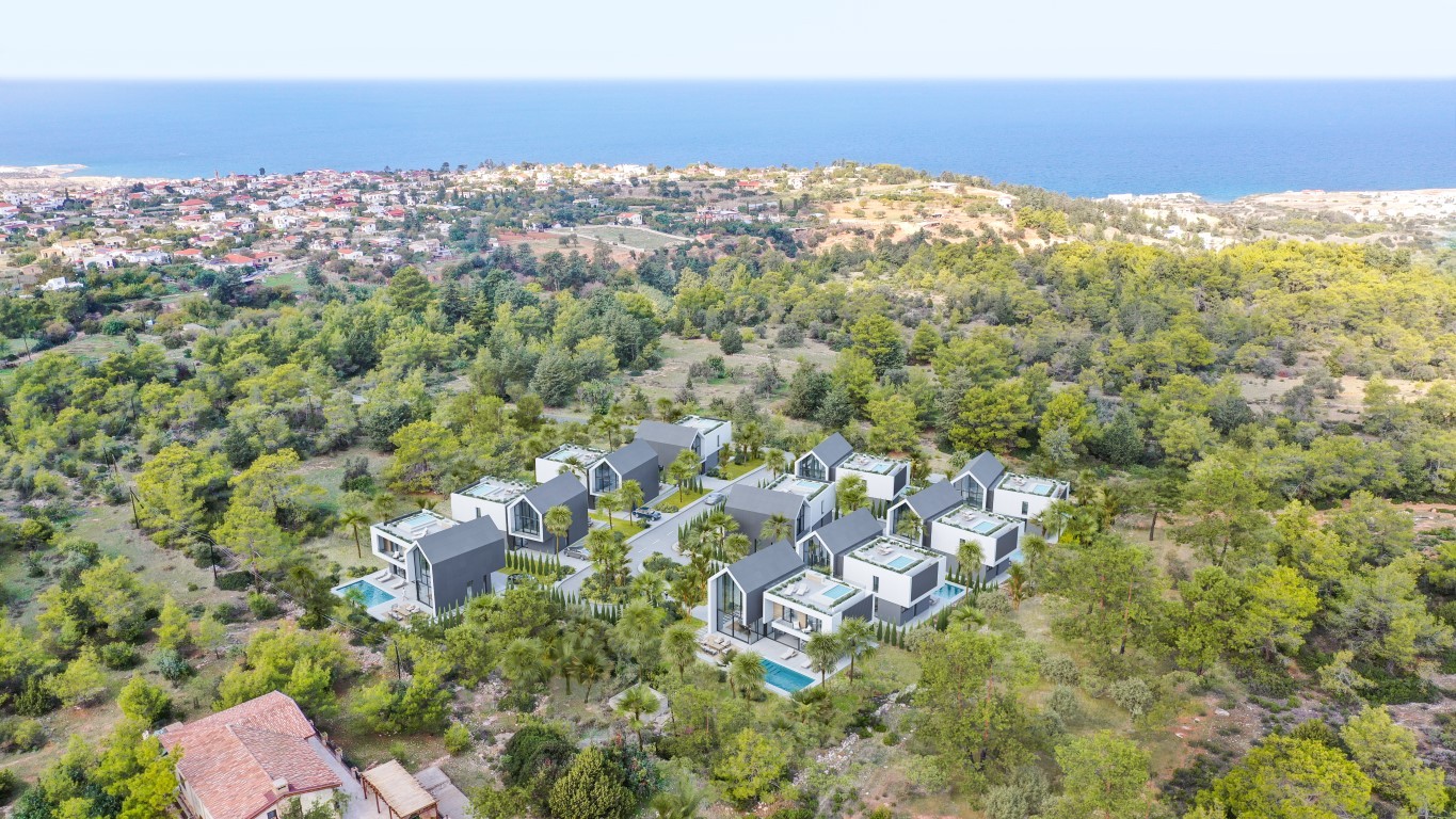 Complex of villas in Esentepe with spacious terraces and heated pools surrounded by nature and mountains - Umbrella Group