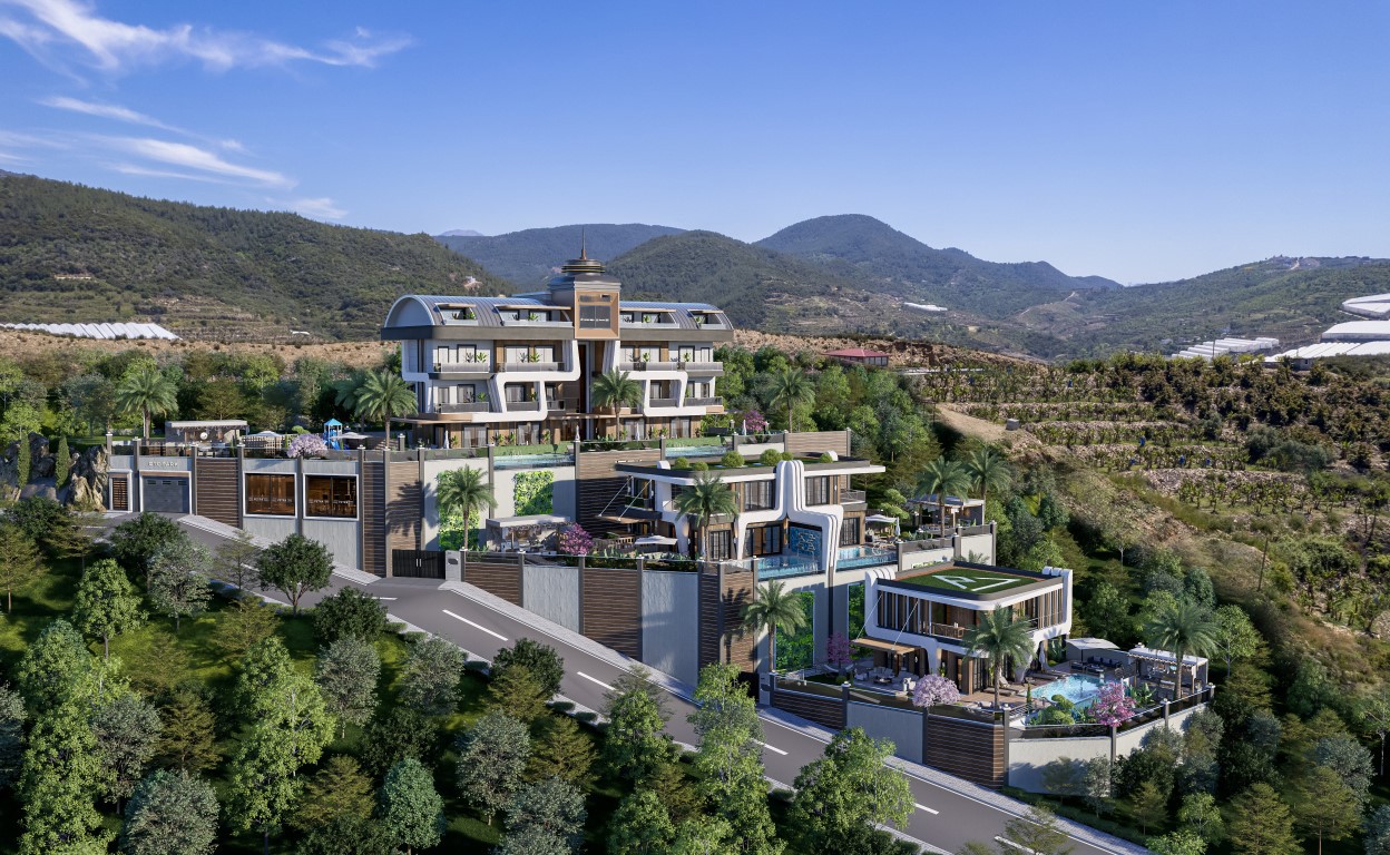 New project of modern villas and duplexes with beautiful sea view, Kargyjak - Umbrella Group