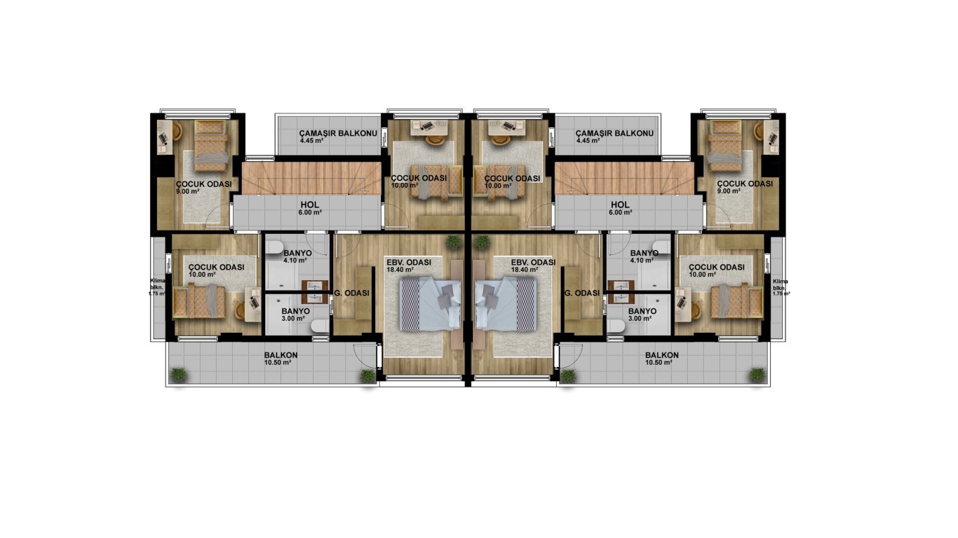 New project of modern villas, with apartments 4+1 in Mersin - Umbrella Group - Photo 9