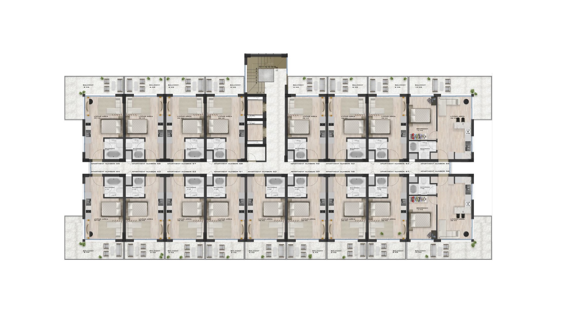 Cozy project by the sea, with apartments of 0+1 and 1+1 (Gaziverian) - Umbrella Group - Photo 41