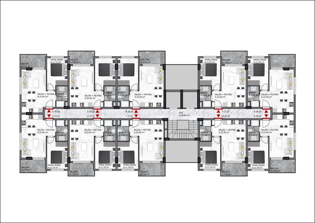 New project of residential complex in the urban infrastructure, Oba - Umbrella Group - Photo 8