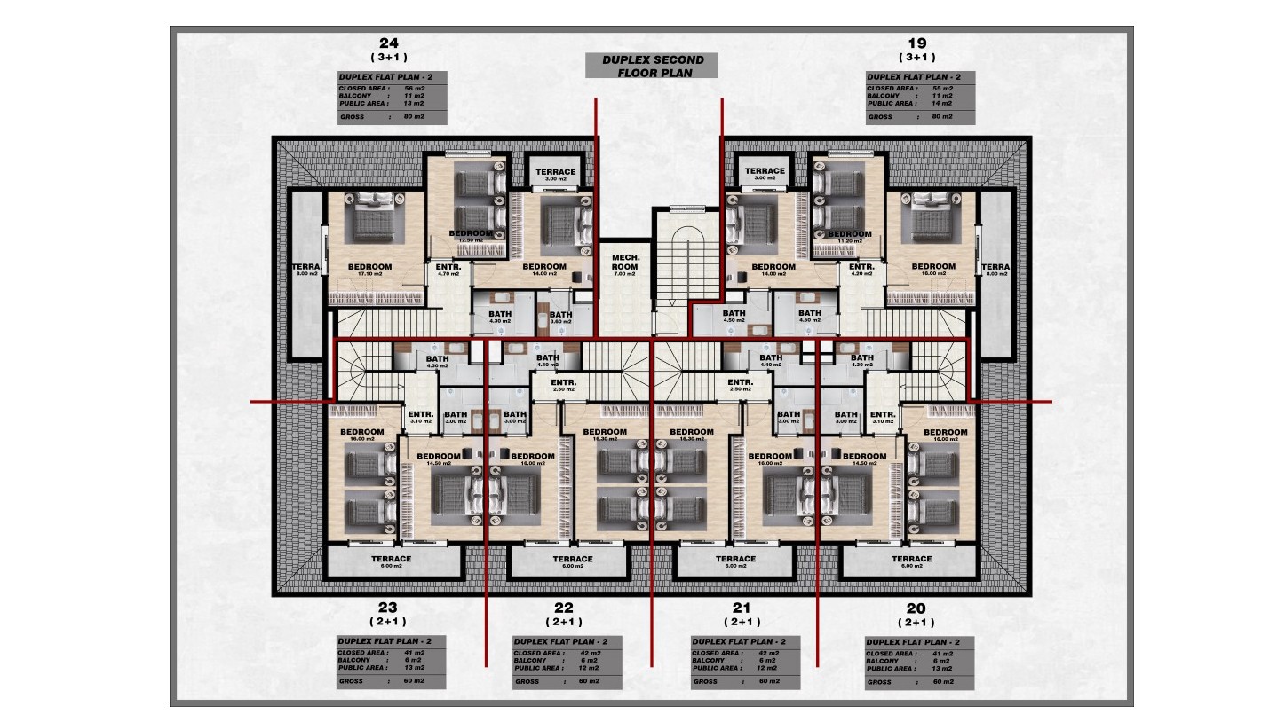 New project in the heart of Alanya, with apartments of 1+1, 2+1 and 3+1 - Umbrella Group - Photo 32