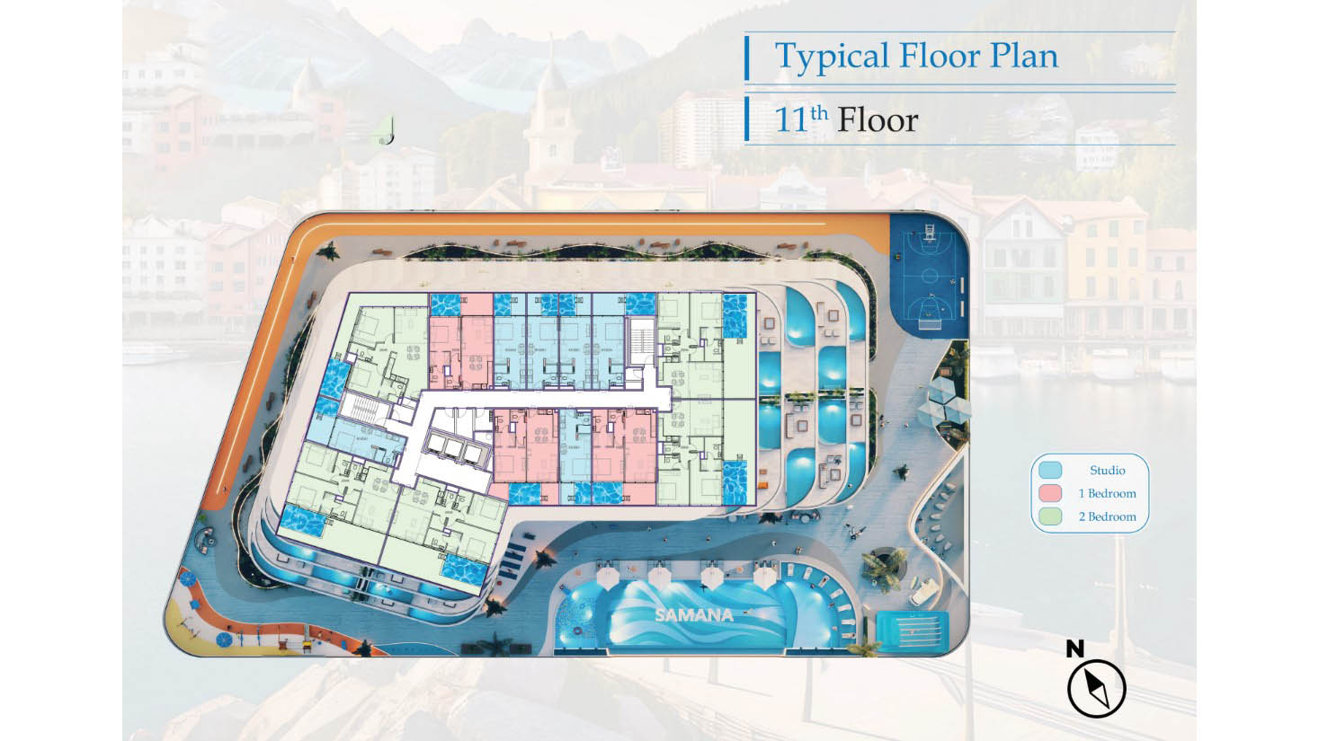 Luxury residential complex Samana Portofino in the prestigious area of Dubai, UAE - Umbrella Group - Photo 25