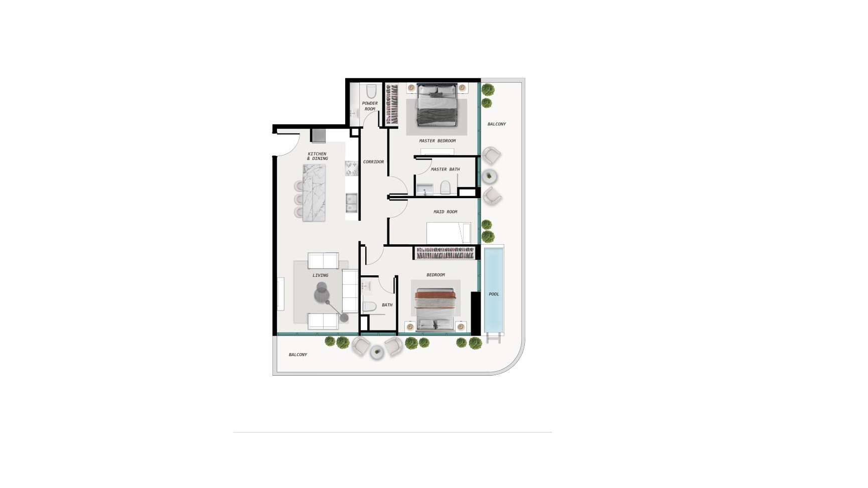 Ocean Pearl Private Pool Residential Complex, Located on the Sea (UAE) - Umbrella Group - Photo 31