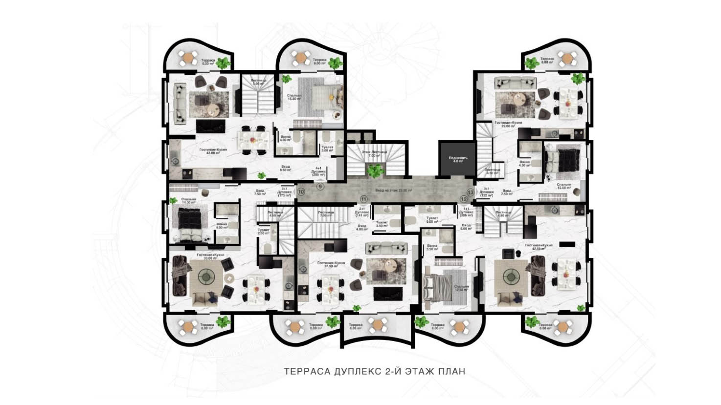 New project of modern villas, duplex and apartments with beautiful sea view, Kargyjak - Umbrella Group - Photo 25