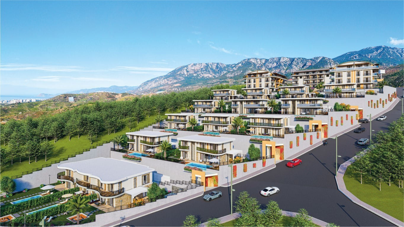 New project of modern villas, duplex and apartments with beautiful sea view, Kargyjak - Umbrella Group