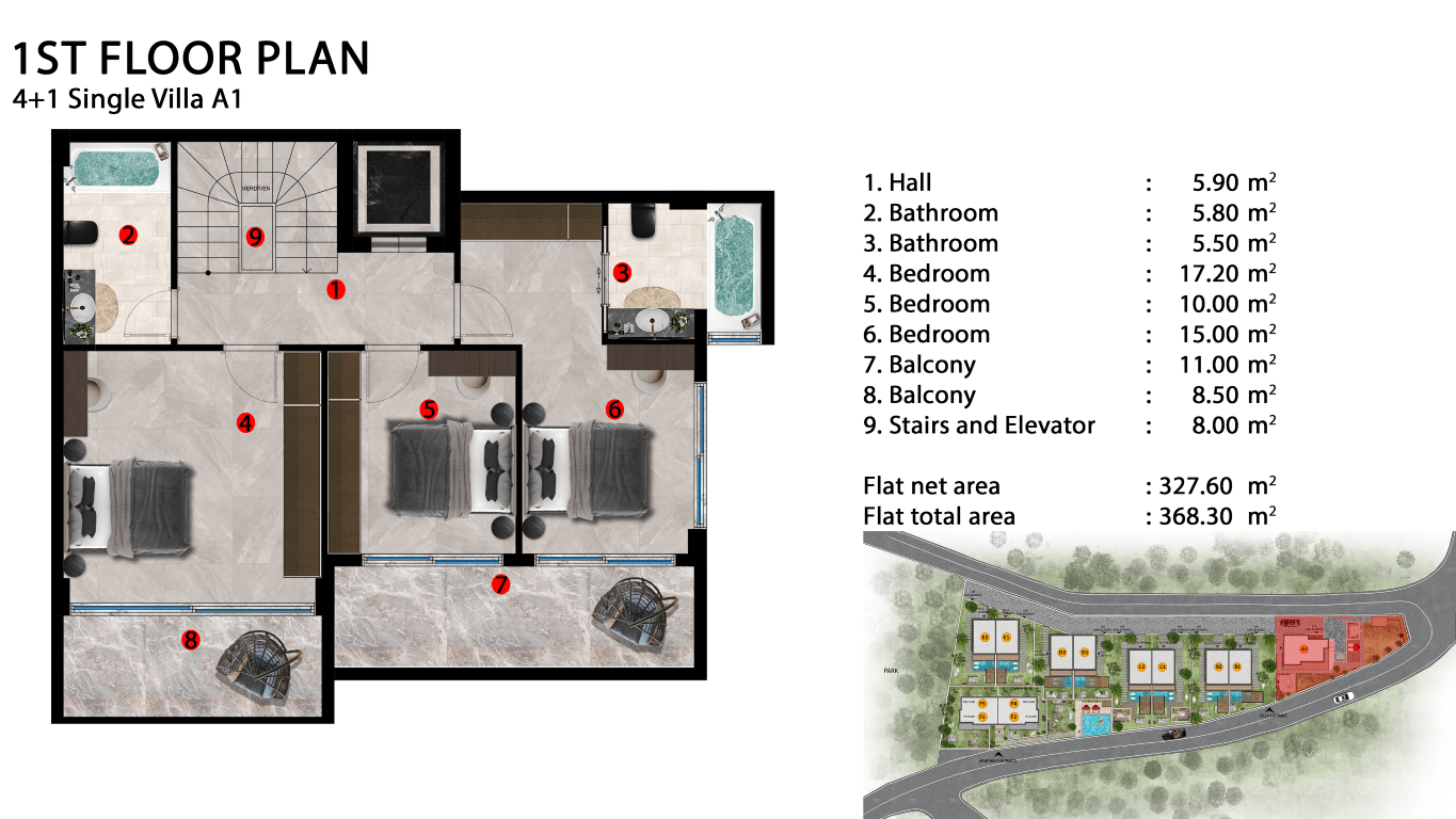 Complex of villas and apartments on the mountain, in the prestigious area of Bektaş - Umbrella Group - Photo 33
