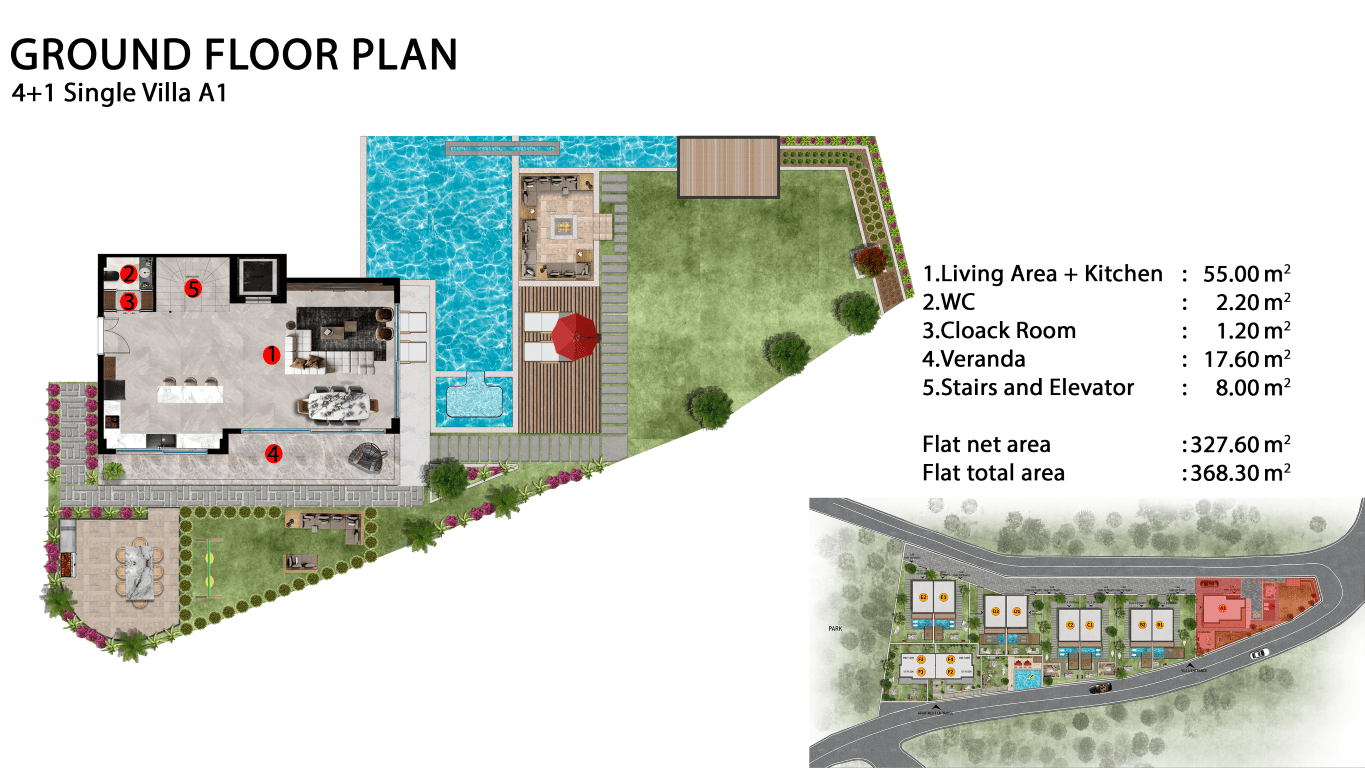 Complex of villas and apartments on the mountain, in the prestigious area of Bektaş - Umbrella Group - Photo 32