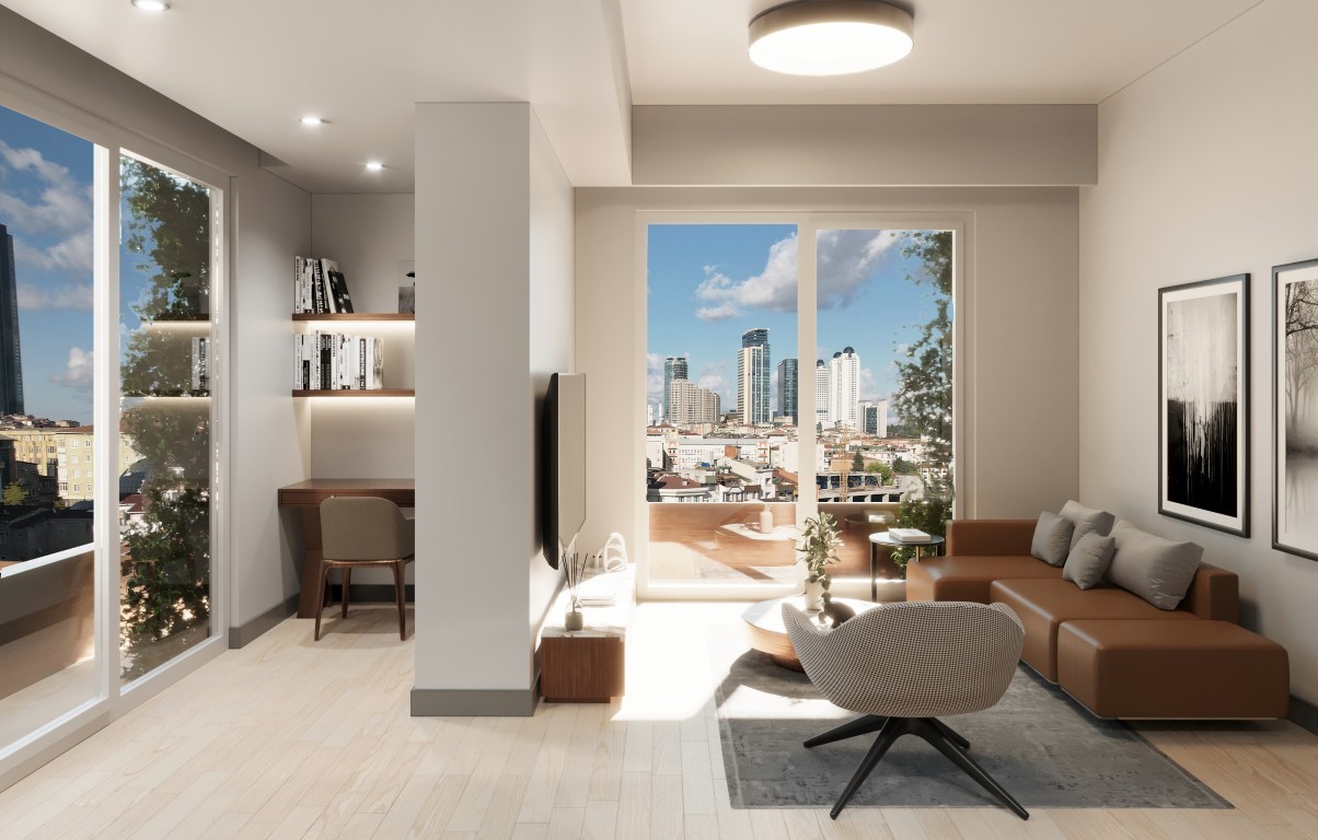 Project with 1+1 and 2+1 apartments in Kygyutchane district, Istanbul - Umbrella Group - Photo 8